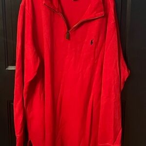 Polo by Ralph Lauren Vibrant Red Half-Zip Sweater